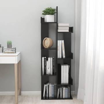 Book Cabinet Black 48x25.5x140 cm Engineered Wood