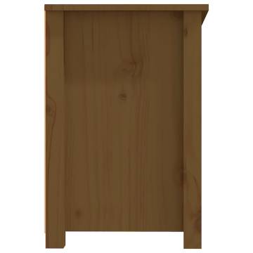 TV Cabinet Honey Brown 114x35x52 cm Solid Wood Pine