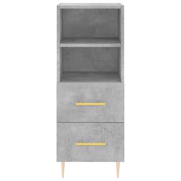 Highboard Concrete Grey 34.5x34x180 cm Engineered Wood