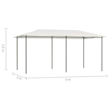 Gazebo 3x6x2.6 m Cream 160 g/m²