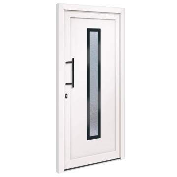 Front Door White 98x208 cm PVC