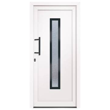 Front Door White 98x208 cm PVC