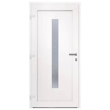 Front Door White 98x208 cm PVC