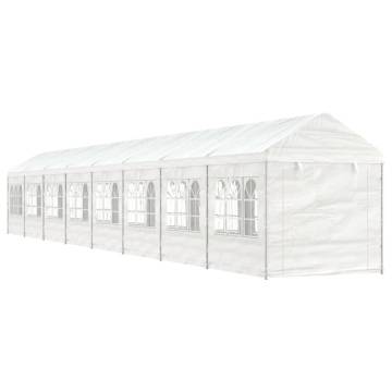 Gazebo with Roof White 17.84x2.28x2.69 m Polyethylene