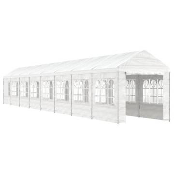 Gazebo with Roof White 17.84x2.28x2.69 m Polyethylene