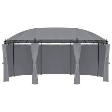 Gazebo with Curtains 520x349x255 cm Anthracite