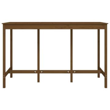 Bar Table Honey Brown 180x80x110 cm Solid Wood Pine