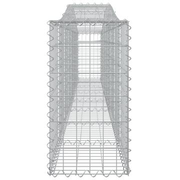 Arched Gabion Baskets 6 pcs 400x30x60/80 cm Galvanised Iron