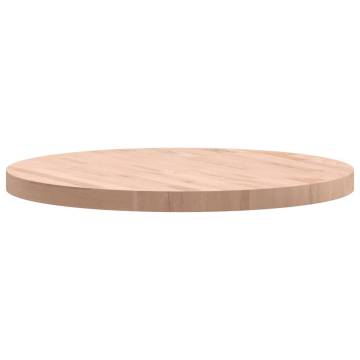 Table Top Ø70x4 cm Round Solid Wood Beech