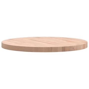 Table Top Ø70x4 cm Round Solid Wood Beech