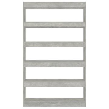 Book Cabinet/Room Divider Concrete Grey 100x30x166 cm