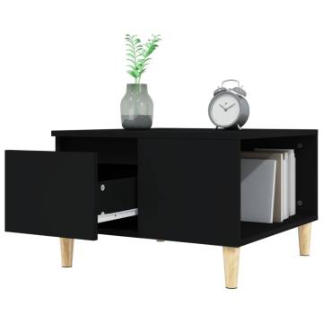 Coffee Table Black 55x55x36.5 cm Engineered Wood