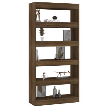 Book Cabinet/Room Divider Brown Oak 80x30x166 cm Engineered Wood