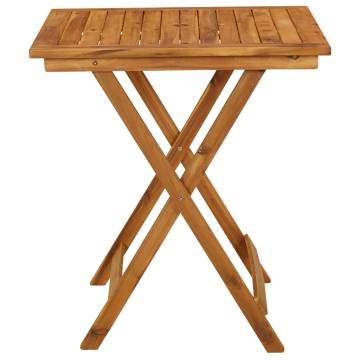 Folding Garden Table 70x70x75 cm Solid Acacia Wood