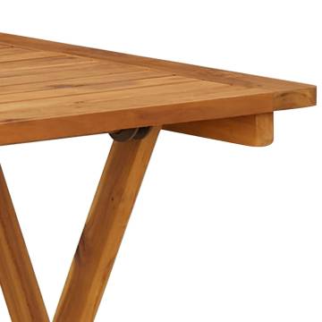 Folding Garden Table 70x70x75 cm Solid Acacia Wood