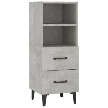 Sideboard Concrete Grey 34.5x34x90 cm Engineered Wood