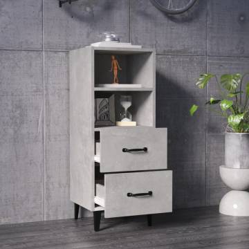 Sideboard Concrete Grey 34.5x34x90 cm Engineered Wood