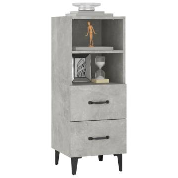 Sideboard Concrete Grey 34.5x34x90 cm Engineered Wood