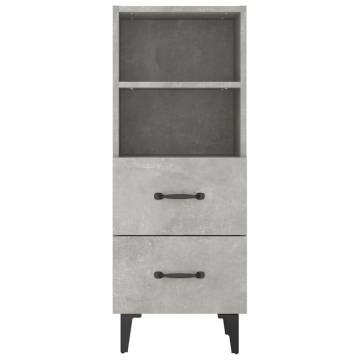 Sideboard Concrete Grey 34.5x34x90 cm Engineered Wood