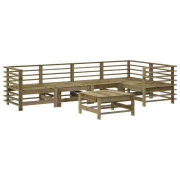 6 Piece Garden Lounge Set Impregnated Wood Pine