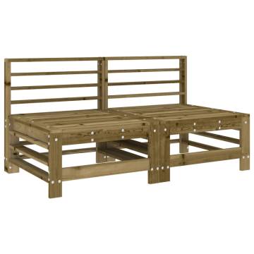 6 Piece Garden Lounge Set Impregnated Wood Pine