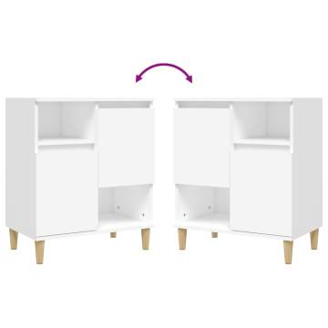 Sideboards 2 pcs White 60x35x70 cm Engineered Wood