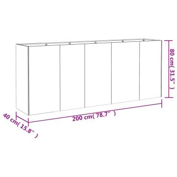 Garden Raised Bed 200x40x80 cm Corten Steel