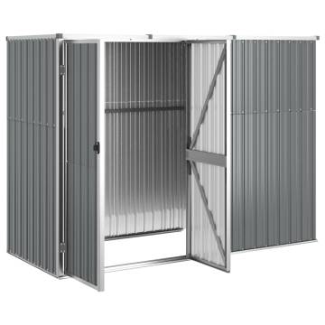 Garden Tool Shed Grey 225x89x161 cm Galvanised Steel