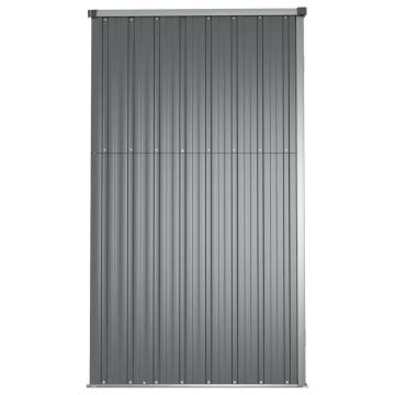 Garden Tool Shed Grey 225x89x161 cm Galvanised Steel