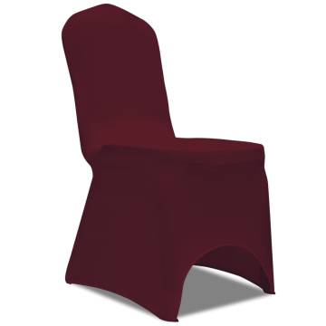 100 pcs Stretch Chair Covers Bordeaux