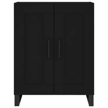 Highboard Black 69.5x34x180 cm Engineered Wood