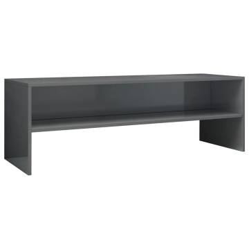 TV Cabinet High Gloss Grey 120x40x40 cm Engineered Wood