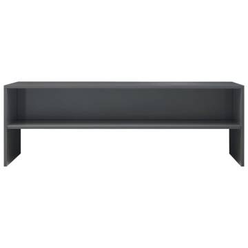 TV Cabinet High Gloss Grey 120x40x40 cm Engineered Wood