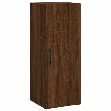 Wall Mounted Cabinet Brown Oak 34.5x34x90 cm