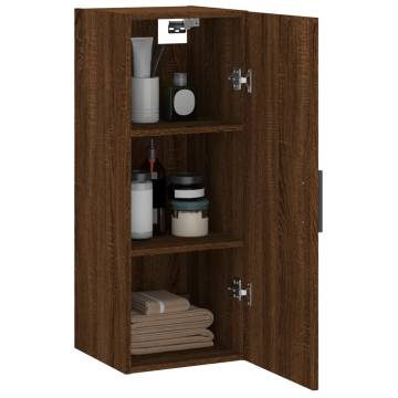 Wall Mounted Cabinet Brown Oak 34.5x34x90 cm