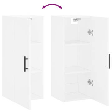 Wall Mounted Cabinet White 34.5x34x90 cm