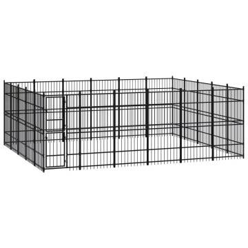 Outdoor Dog Kennel Steel 27.65 m²