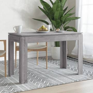 Dining Table Grey Sonoma 120x60x76 cm Engineered Wood