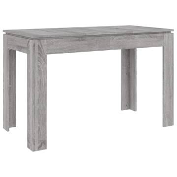 Dining Table Grey Sonoma 120x60x76 cm Engineered Wood