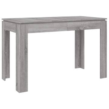 Dining Table Grey Sonoma 120x60x76 cm Engineered Wood