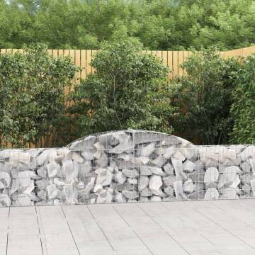 Arched Gabion Baskets 4 pcs 300x30x60/80 cm Galvanised Iron