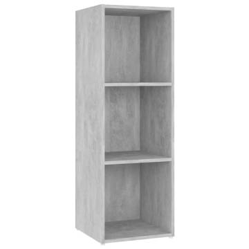 TV Cabinet Concrete Grey 107x35x37 cm Engineered Wood