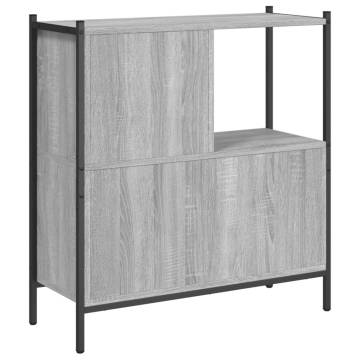 Bookcase Grey Sonoma 72x28x77.5 cm Engineered Wood