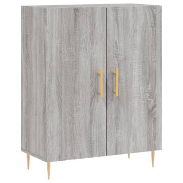 Highboard Grey Sonoma 69.5x34x180 cm Engineered Wood