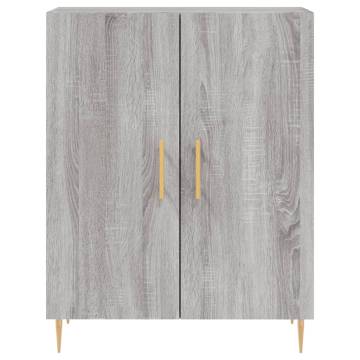 Highboard Grey Sonoma 69.5x34x180 cm Engineered Wood