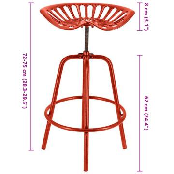 Esschert Design Bar Tractor Chair Red