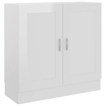 Book Cabinet High Gloss White 82.5x30.5x80 cm Engineered Wood