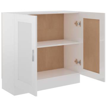 Book Cabinet High Gloss White 82.5x30.5x80 cm Engineered Wood