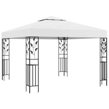 Gazebo with LED String Lights 3x3 m White