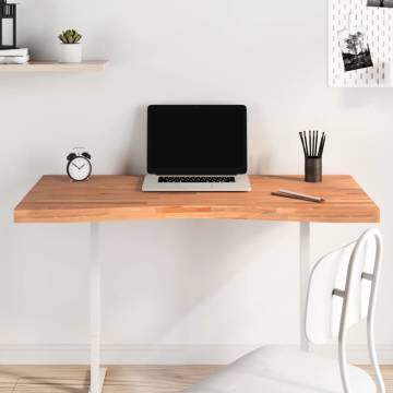 Desk Top 110x(50-55)x4 cm Solid Wood Beech